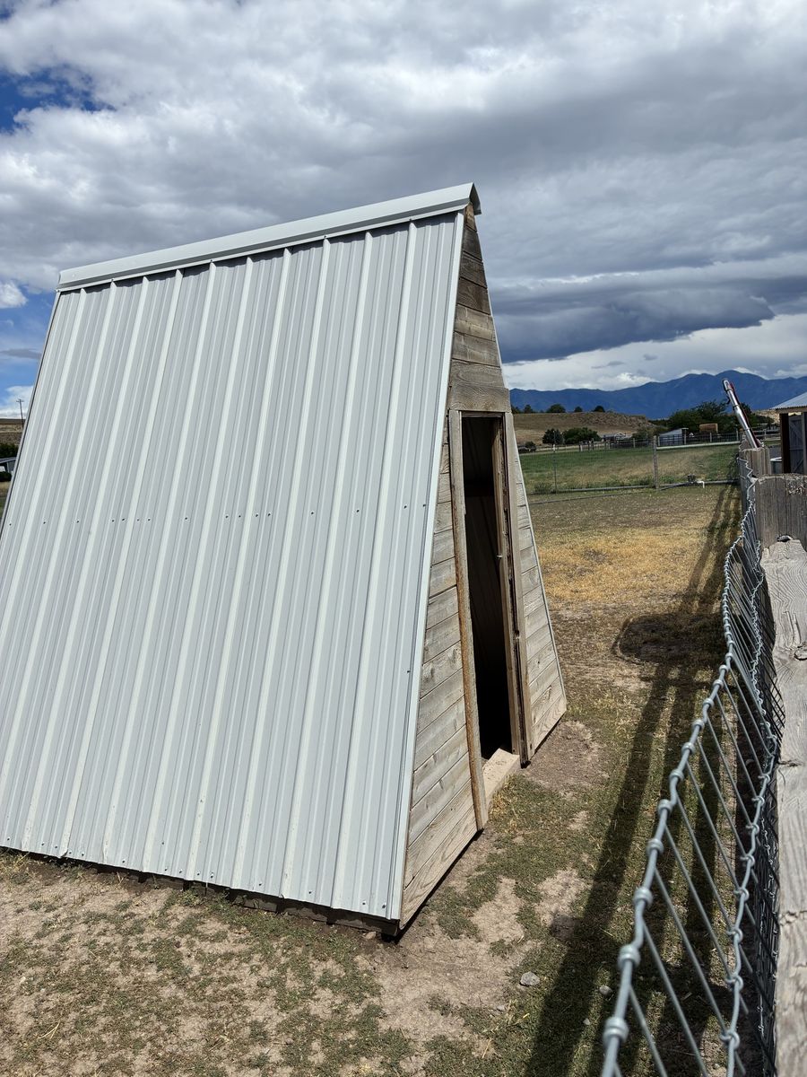 Durable A-Frame Shed - Metal Roof, Wood Siding - Versatile Outdoor Storage/Shelter