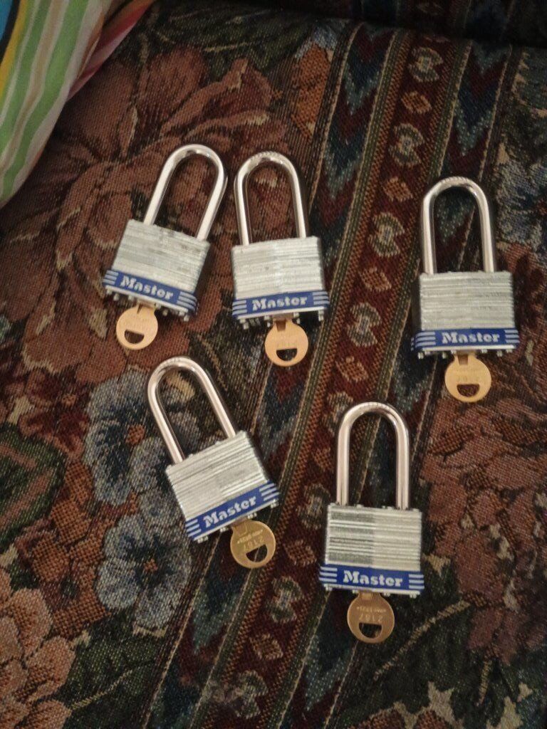 Master Lock padlocks with key