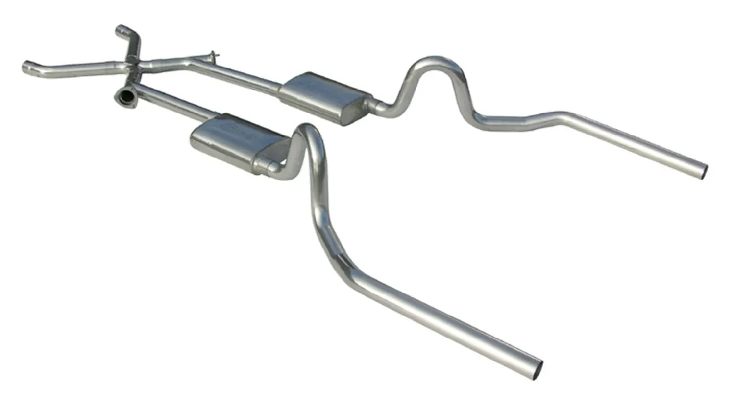 PYPES PERFORMANCE EXHAUST RACE-PRO CROSSMEMBER-BACK EXHAUST SYSTEM 1964-72 GM A BODY