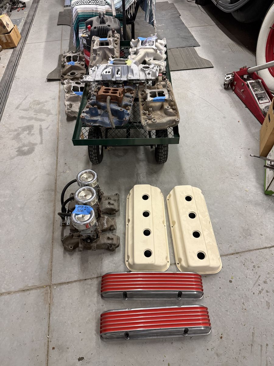 Elberbrock Intake manifolds/ Hemi Valve Covers-Hot Rods