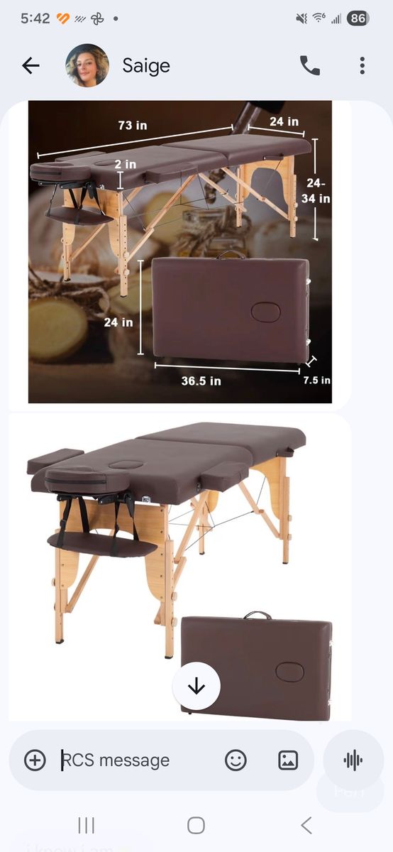 Massage/esthetics bed
