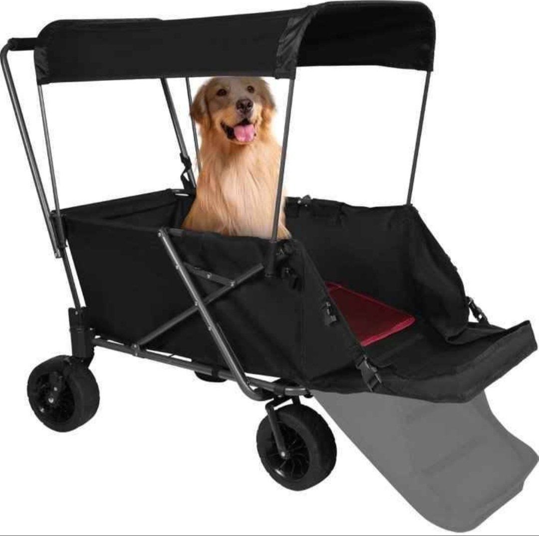 Foldable Dog Pet Wagon with Canopy and Ramp #162