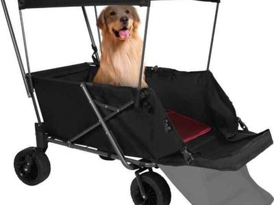 Foldable Dog Pet Wagon with Canopy and Ramp #162