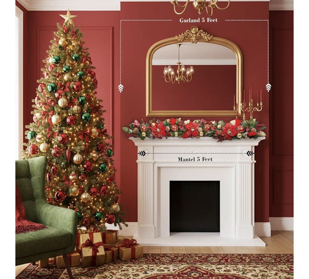 NEW! 5 ft Christmas Garland for Mantle