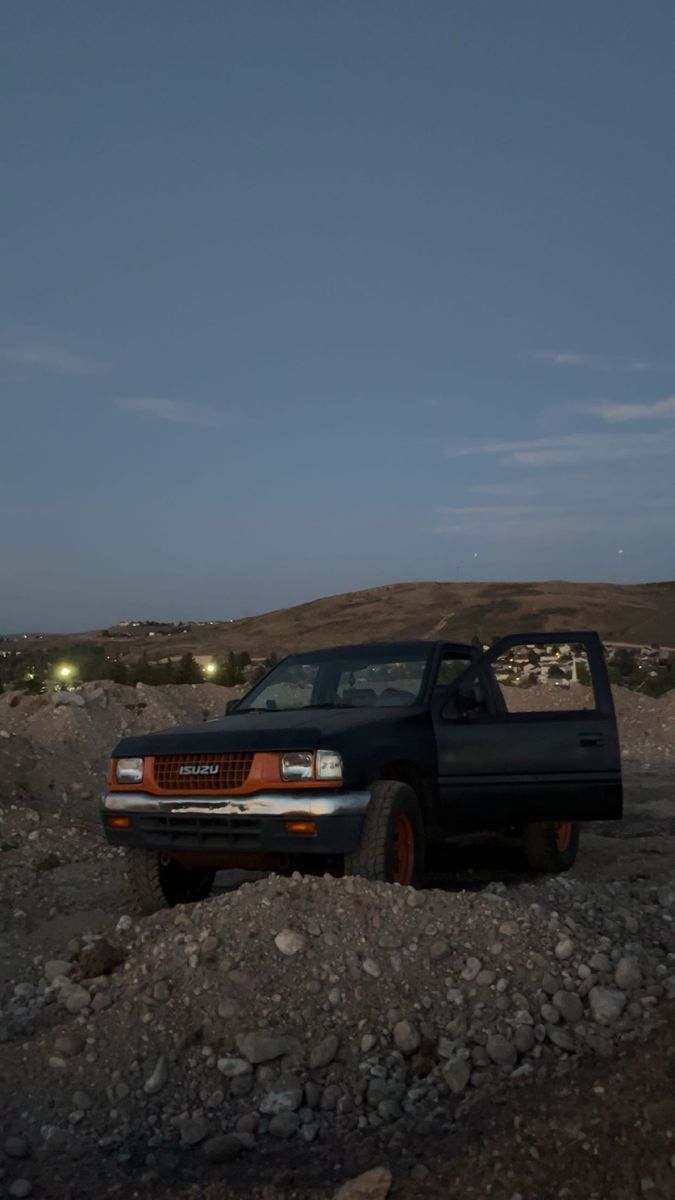 1994 Isuzu Pickup Truck 5 Speed Manual - Black with Orange Trim Accent