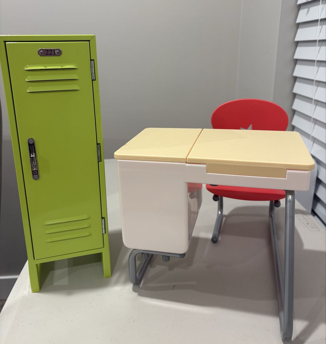 American Girl Doll School Desk and Locker Set.  Retired and in excellent used condition.