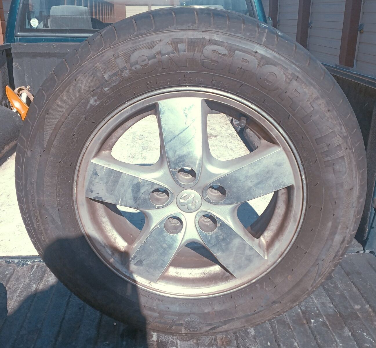 Set of Dodge wheels and tires