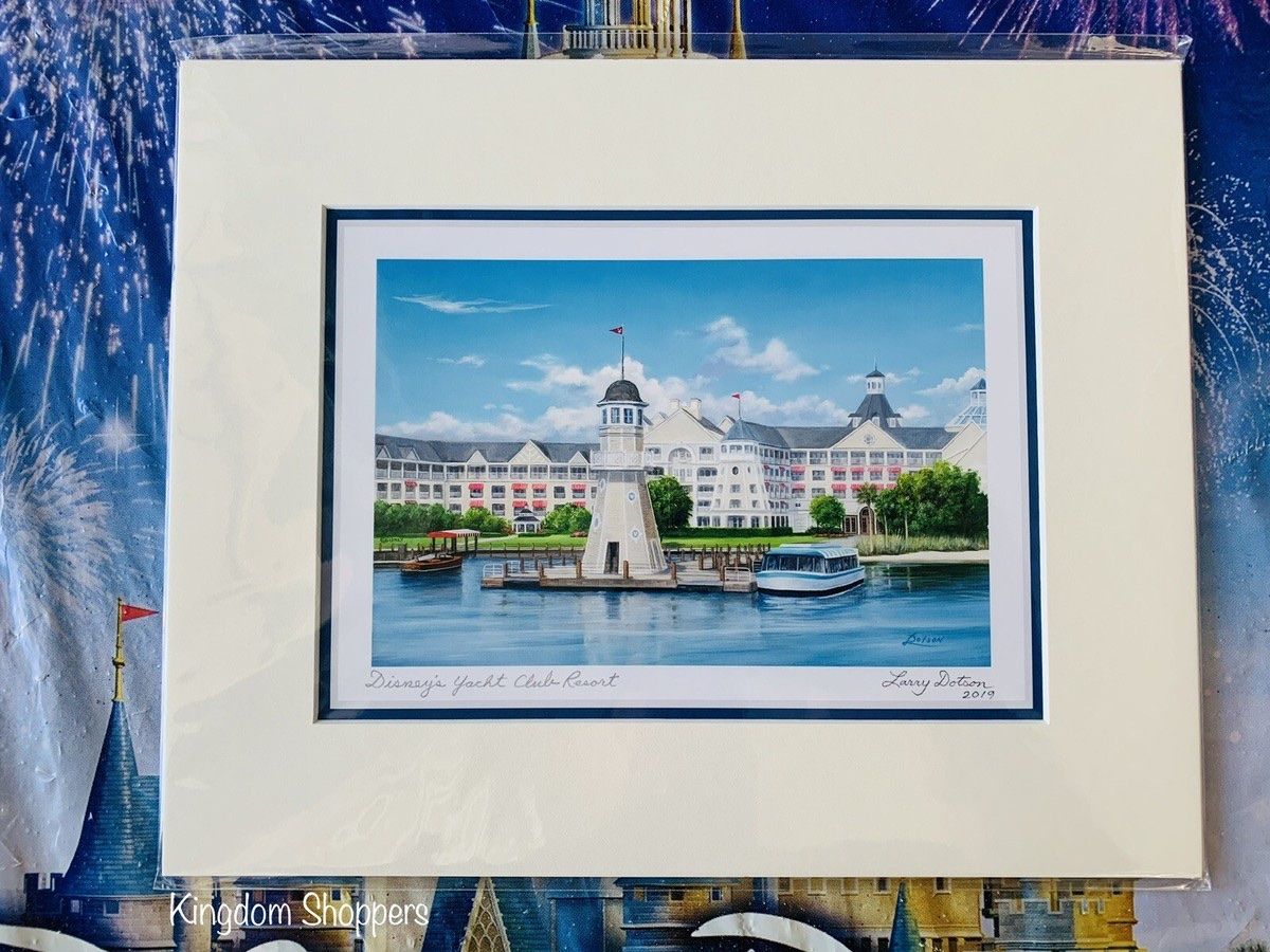 Larry Dotson Signed Disney Yacht Club Resort Print