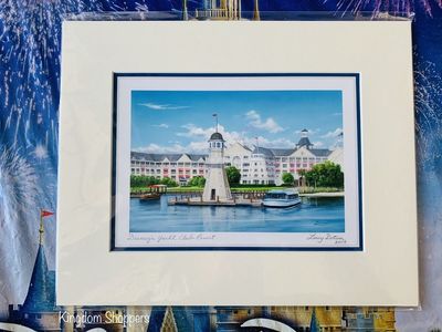 Larry Dotson Signed Disney Yacht Club Resort Print