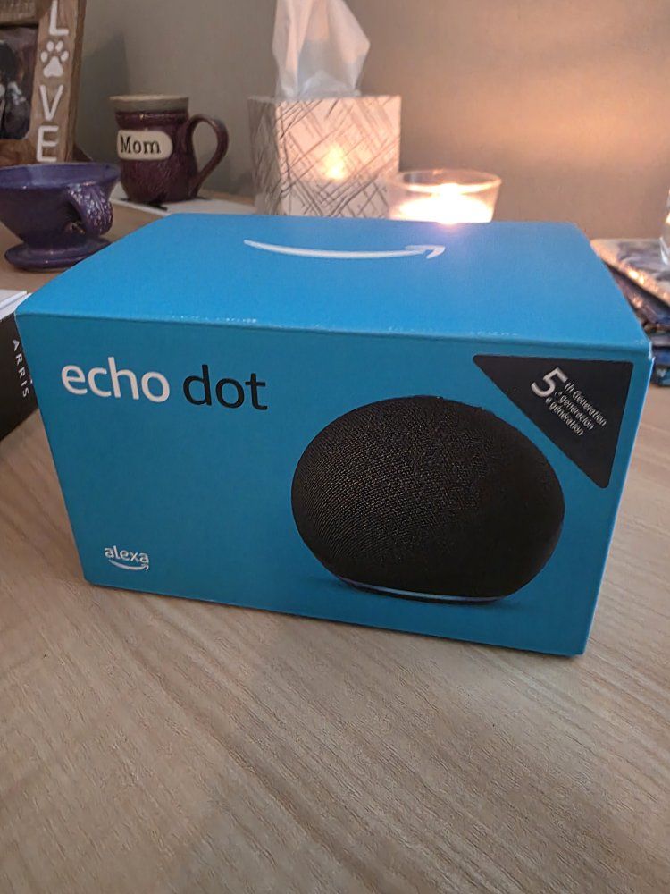 Amazon Echo Dot (5th Gen) Smart Speaker with Alexa - Charcoal Black, New Sealed Box