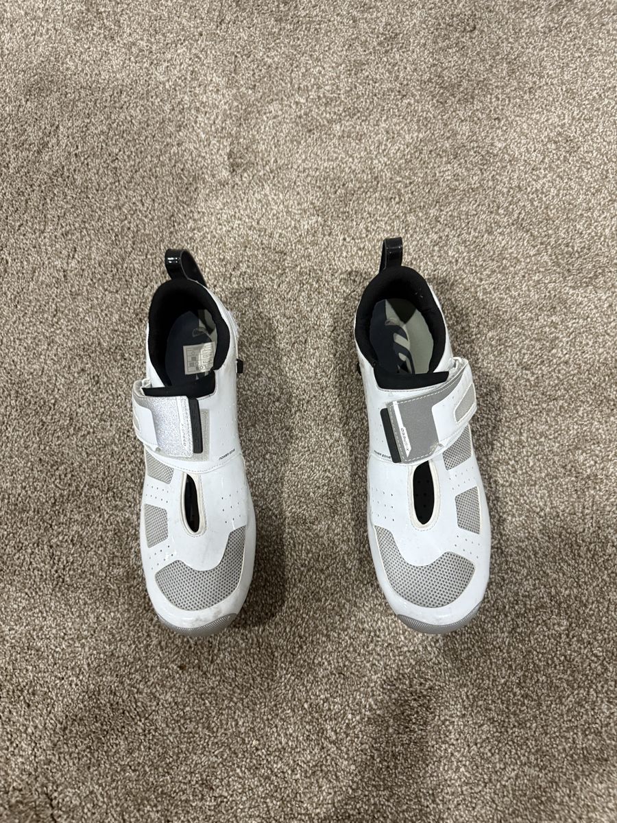 Louis Garneau Cycling Triathlon Race Shoes White Men's US 13 with Cleats