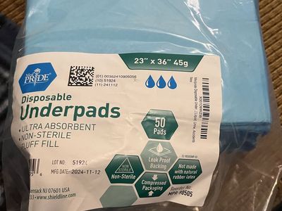 MedPride Disposable Underpads, 23"x36", Ultra Absorbent, Leak Proof Backing.