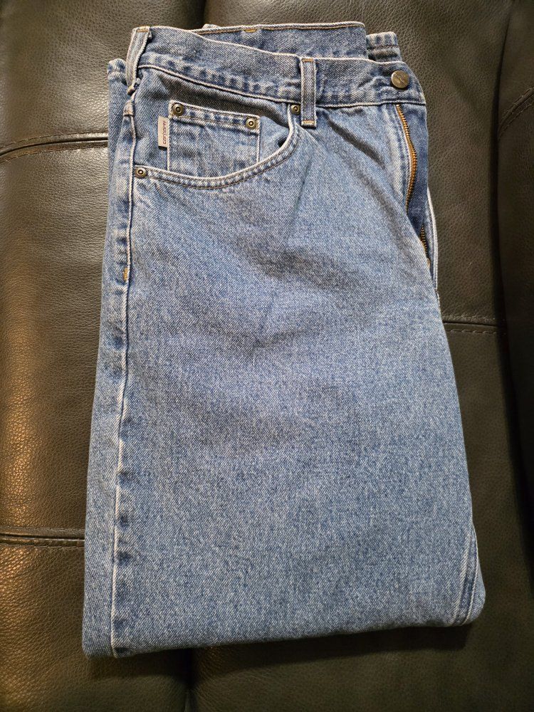 Carhartt Blue Jeans Men's 36x30 Regular Fit Denim Workwear Pants