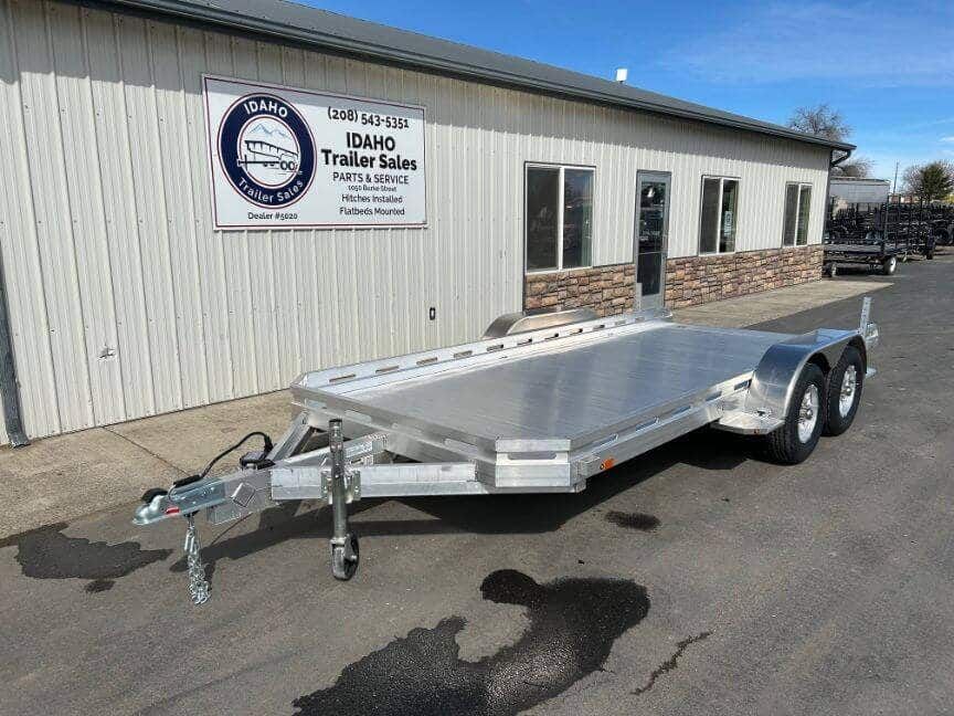 2027 Aluma 7816TA-EL-R-RTD 77.5' x 15' 11' Aluminum Car Trailer 7K