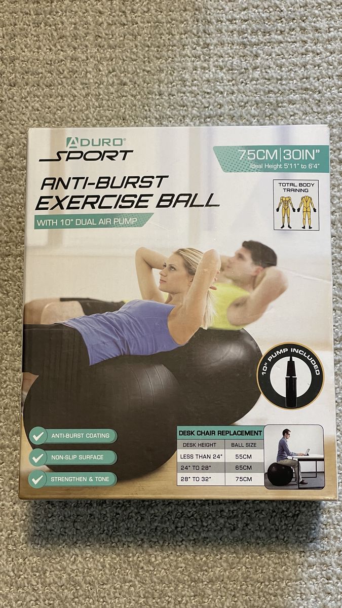 Exercise Ball 75cm / 30in Like New in Box