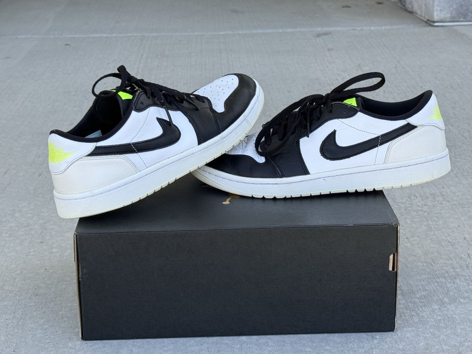 Air Jordan 1 Low G Golf Shoes White Black Volt Green Size 11 Nike