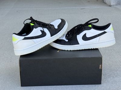 Air Jordan 1 Low G Golf Shoes White Black Volt Green Size 11 Nike