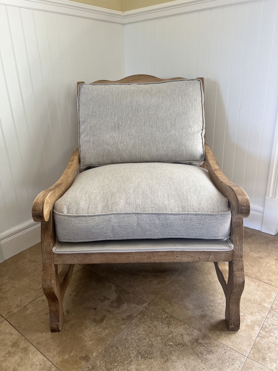 Solid Wood Upholstered Chair – Feather/Down Seat