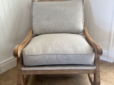 Solid Wood Upholstered Chair – Feather/Down Seat