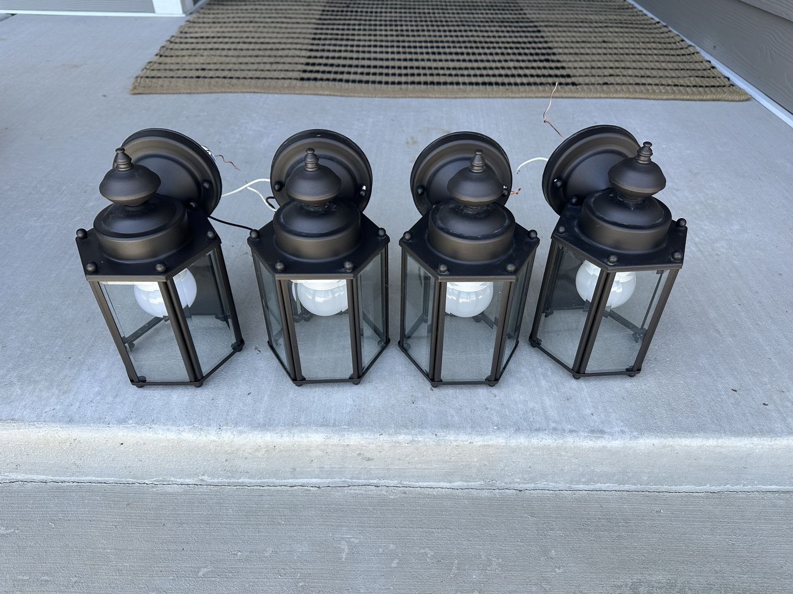 Porch lights 4 aged bronze