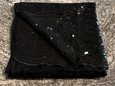 Cejon Black Sequined Wrap