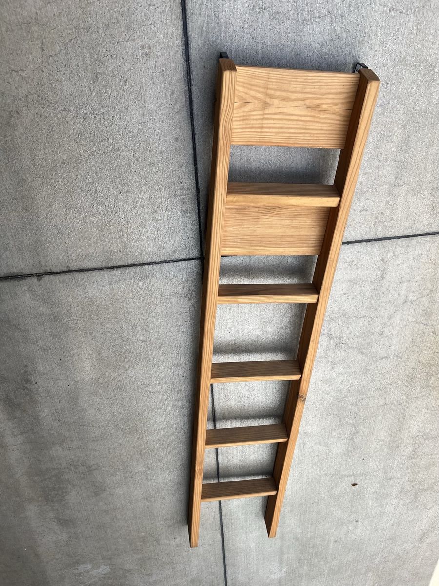 Tall wood Bunkbed ladder 68” tall 14” wide