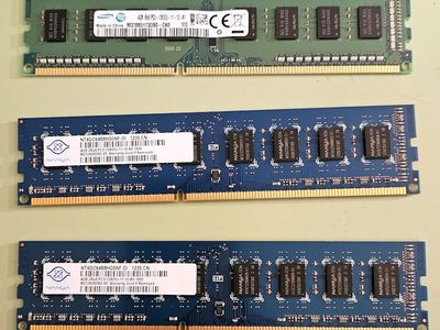 4GB PC3-12800U Ram - 3 sticks - 12GB total