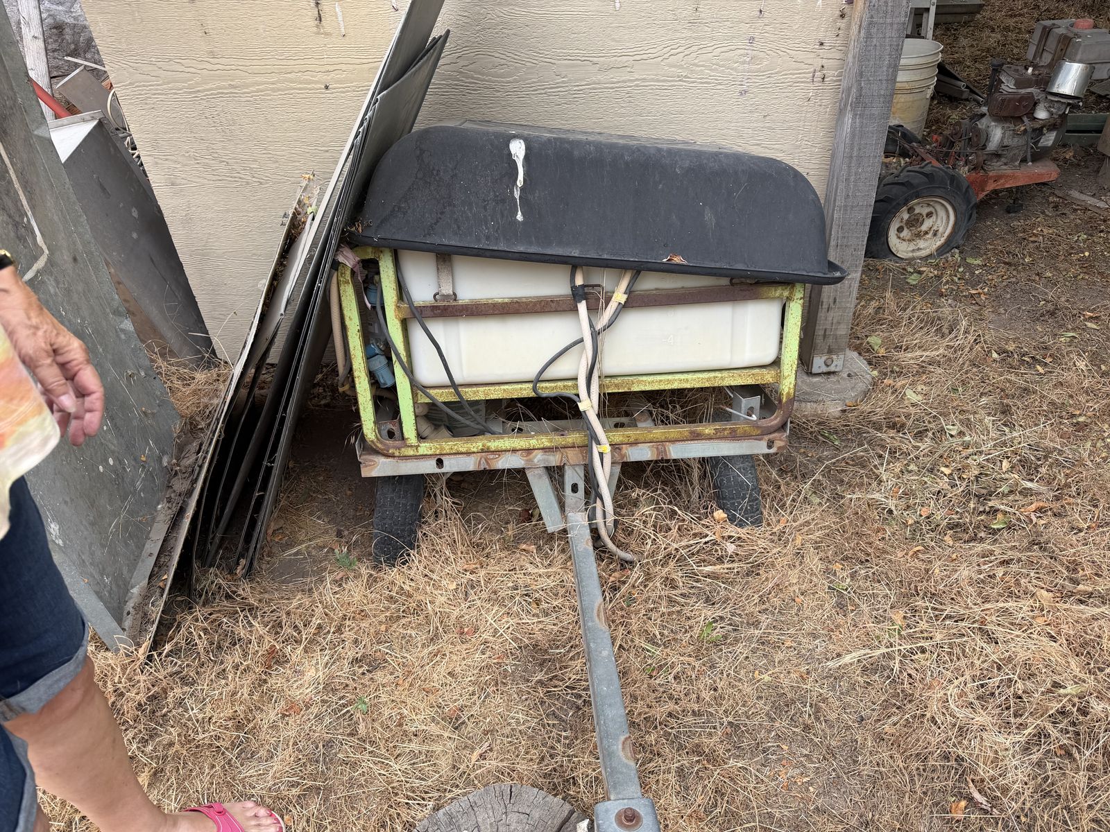 Utility Trailer with Tank - Ideal for Water, Sprayer, or Storage Needs