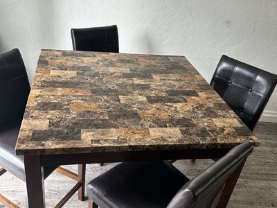 Bar height dining table set