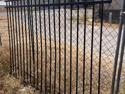 Black Metal Decorative Wrought Iron Style Fencing Panel 6’ tall