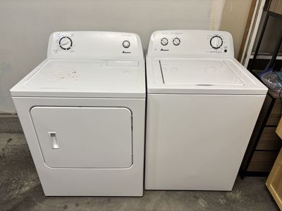 Amana Washer & Dryer Set - White Top Load Washer & Electric Dryer