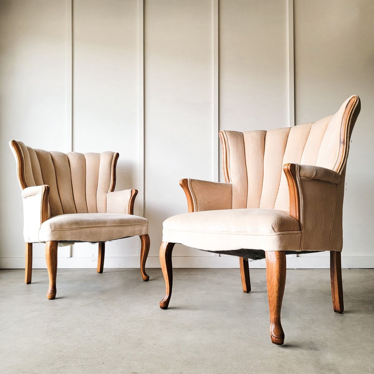 *FREE DELIVERY* Vintage Channel Back Armchairs!
