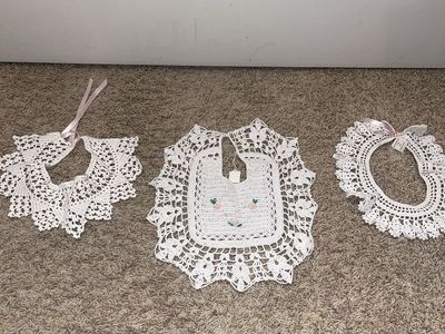 New! Crocheted, white collars - $5 each