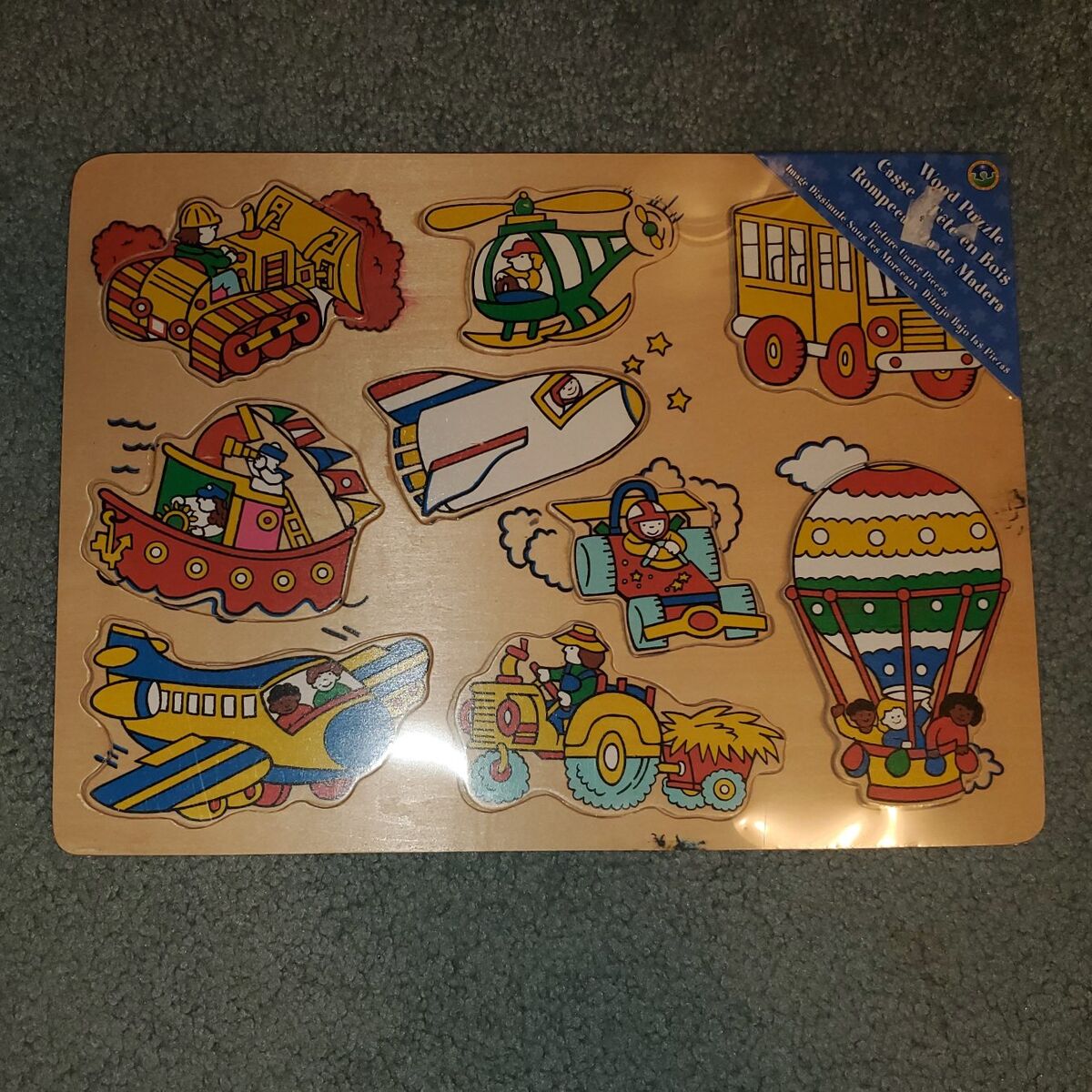 Vintage Wood Transportation Puzzle