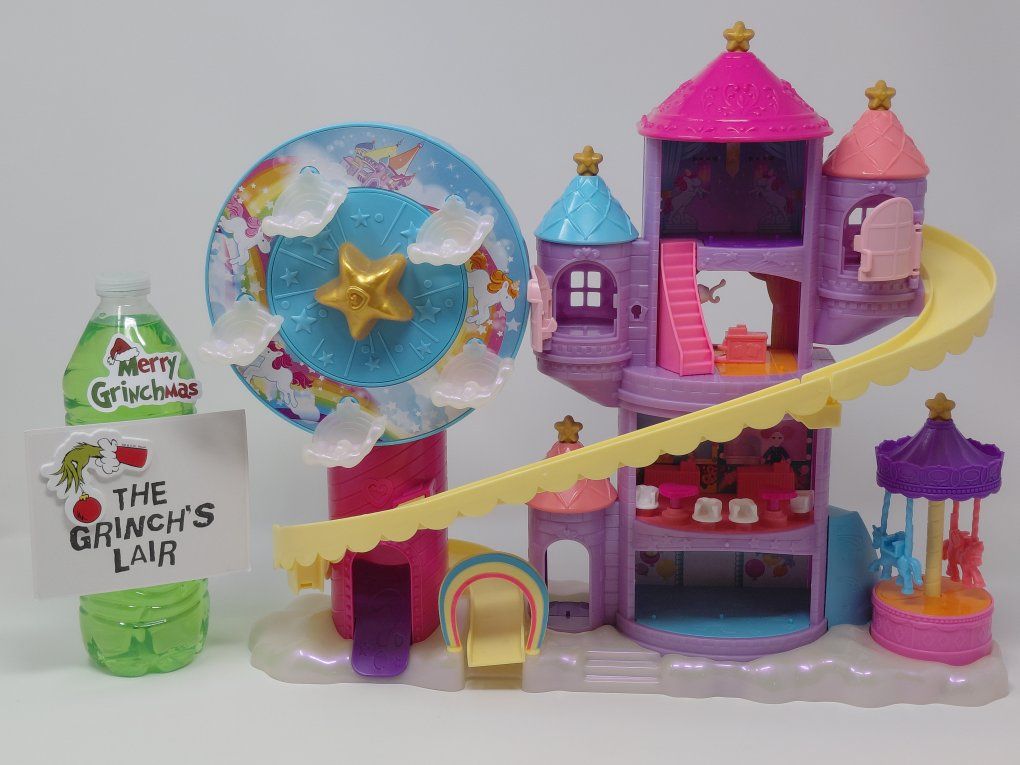 Polly Pocket Rainbow Funland Theme Park | MEGA Playset with Figures & Accessories!