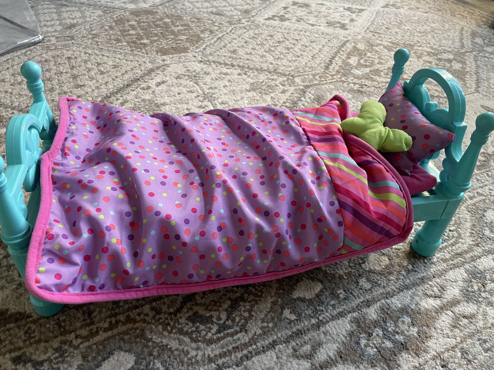 My life doll bed fits 18” doll with mattress blanket and pillows
