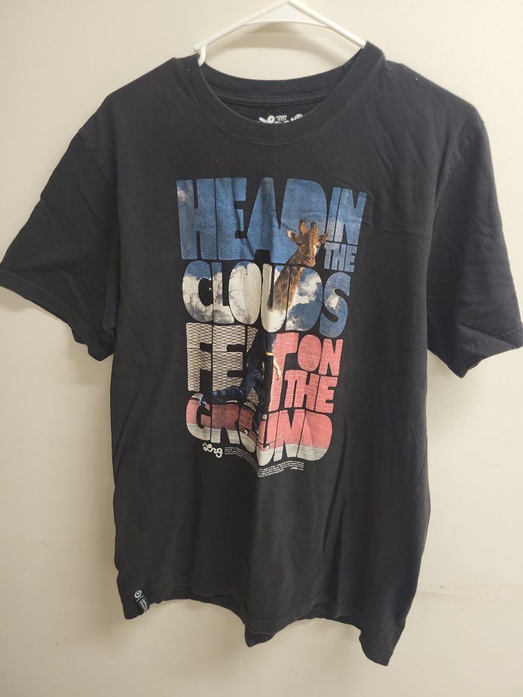 LRG Men's Head in the Clouds Graphic T-Shirt Black Size Large