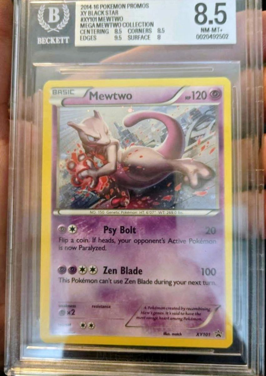 BGS 8.5 NM-MT+ 2014-16 Pokemon Promos XY Black Star #XY101 Mewtwo Mega Mewtwo Collection