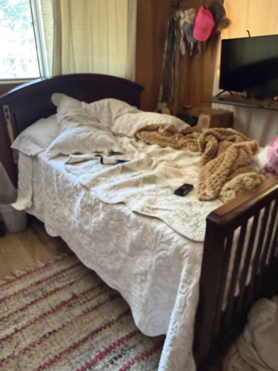 Wooden Bed Frame with Headboard and Footboard
