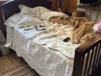 Wooden Bed Frame with Headboard and Footboard