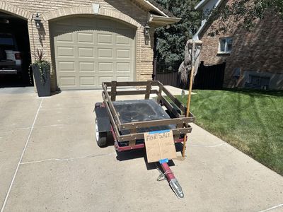 48"x40" Red Utility Trailer