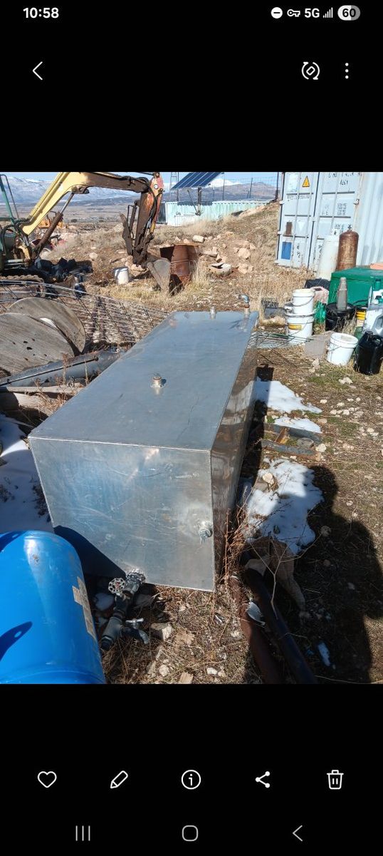 aluminum metal tank.