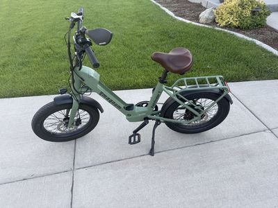 Magnum Pathfinder T Electric Bike - Green Step-Thru E-Bike with Rear Rack