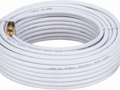 Digital Satellite Coax 100' White
