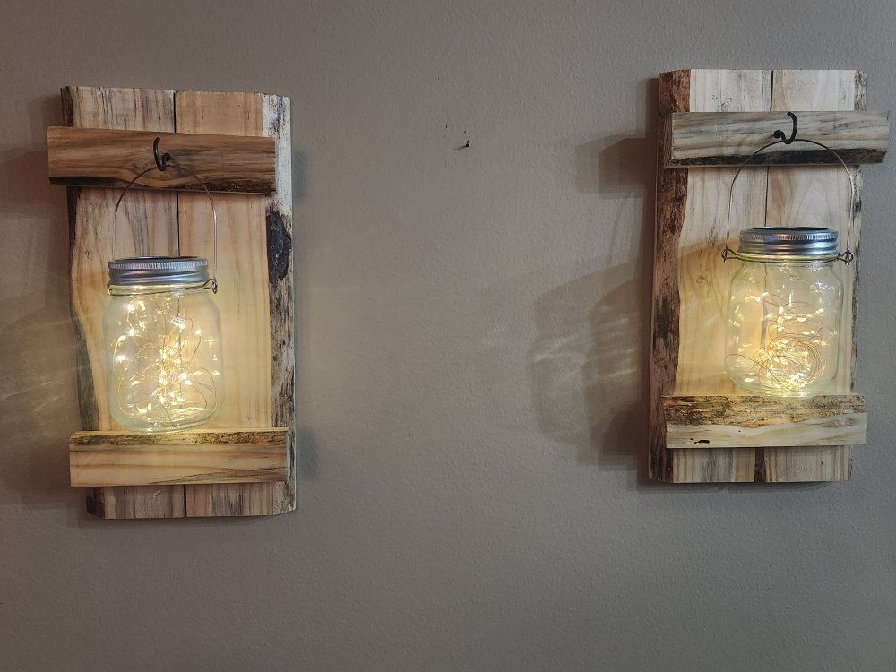 Rustic Handmade Solar wall sconce
