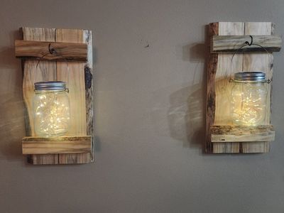 Rustic Handmade Solar wall sconce