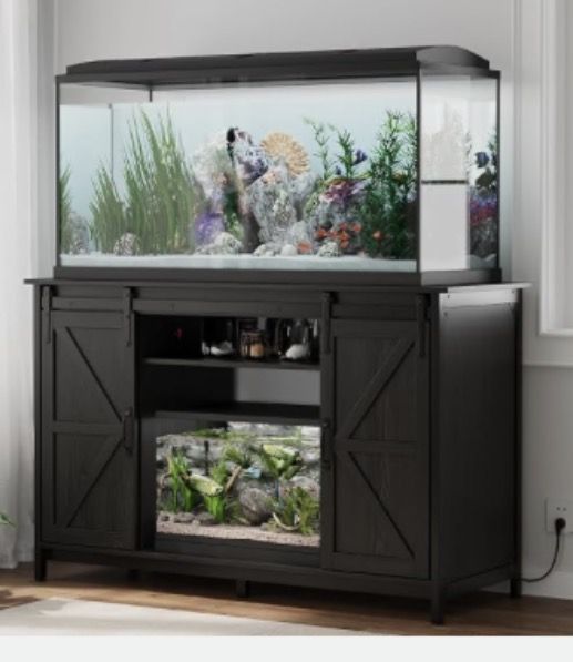 Black fish stand/entertainment center