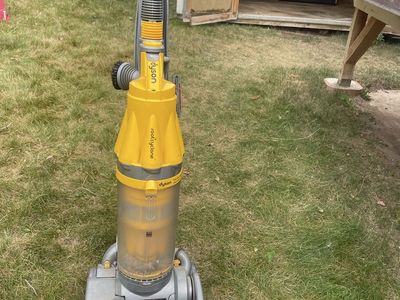 Dyson DC14 All Floors Bagless Upright Vacuum Cleaner - Yellow/Gray, Used
