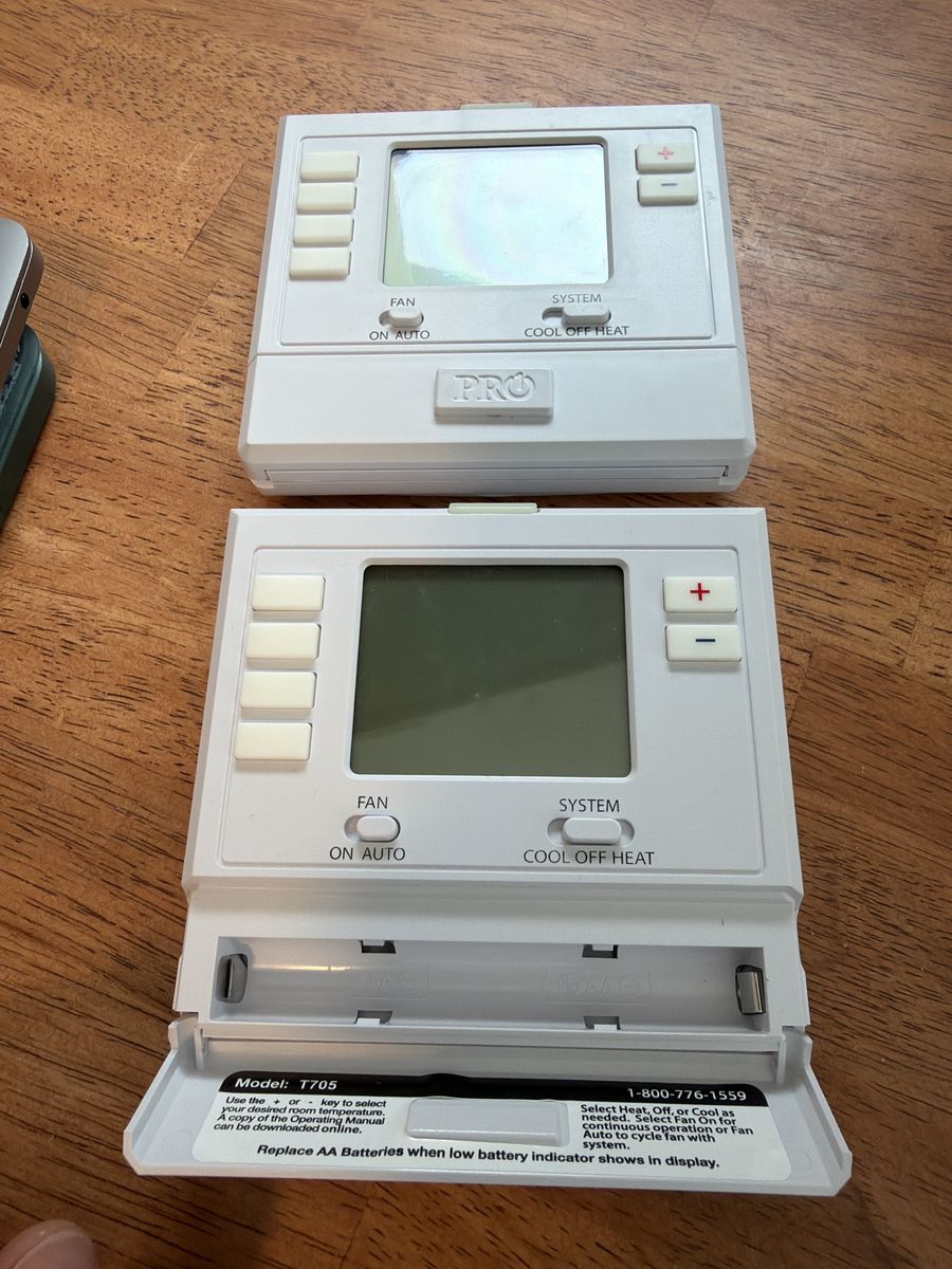 2x PRO T705 Thermostats