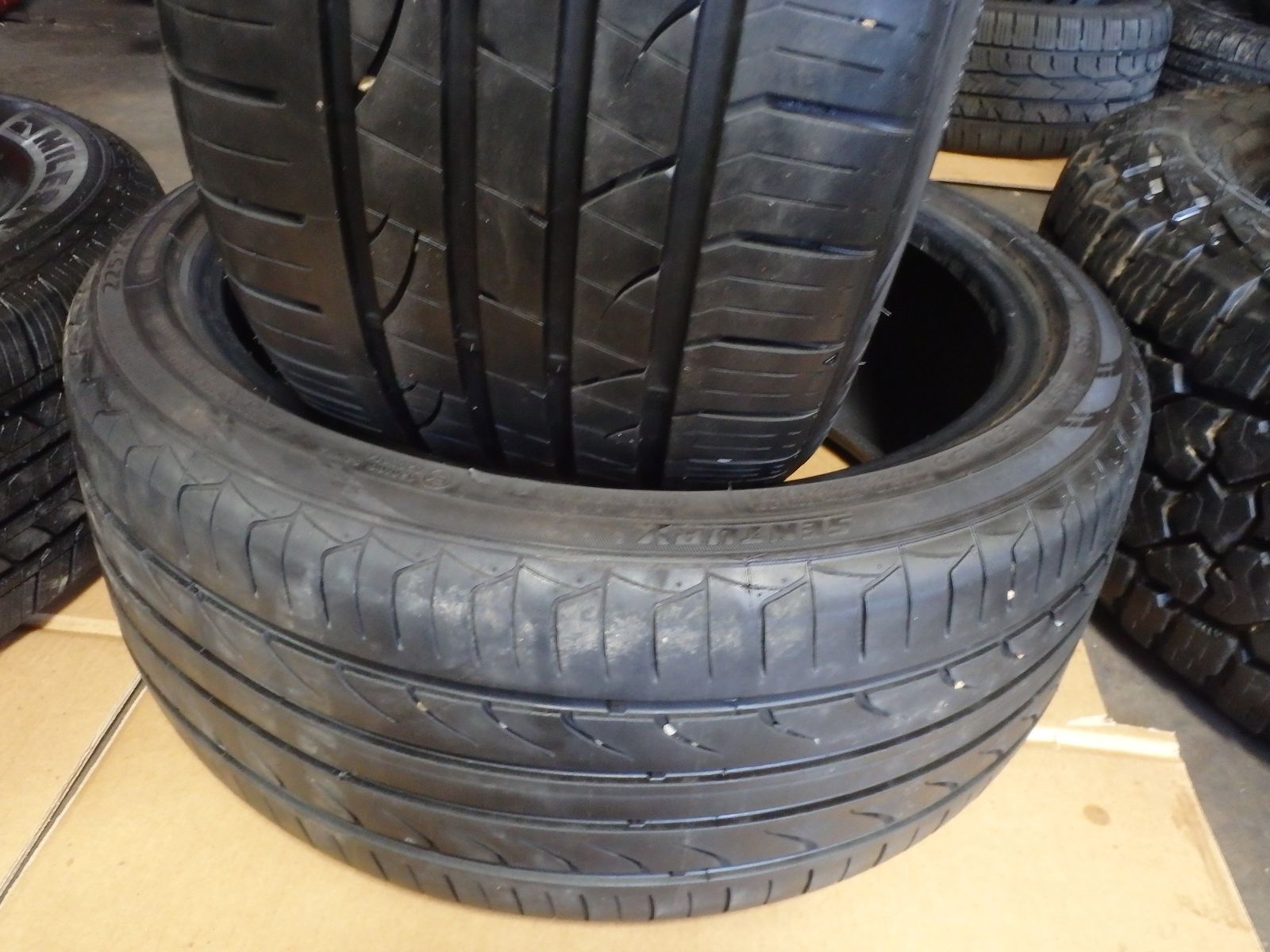 225/40R18 PRINX HIRACE HZ2 A/S PAIR OF TWO USED TIRES